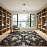 Gothic Wrought Iron Quatrefoil Area Rug