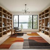 Bold Curved Geometric Area Rug
