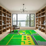 Kids Play Road Rug with Cars Houses Trees