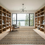 Heritage Tribal Brown Tan Geometric Woven Rug