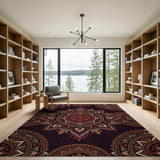 Heritage Tribal Red Red Mandala Heritage Tribal Area Rug