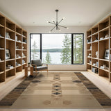 Brown and Tan Tan Southwestern Geometric Area Rug