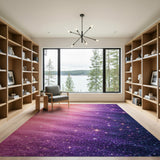 Starry Nebula Glitter Area Rug
