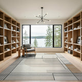 Geometric Abstract Beige Area Rug