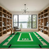 Kids Cartoon Playful Green Crocodile Cartoon Area Rug