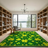 Lucky Shamrock Clover Area Rug
