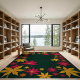 Autumn Maple Leaves Area Rug