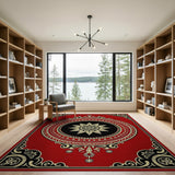 Ornate Red Persian Star Medallion Rug