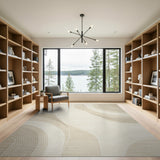 Modern Beige Abstract Geometric Rug