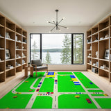 Retro Pixel City Street Area Rug