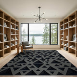 Modern Geometric Triangle Prism Area Rug