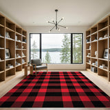Red Red Black Buffalo Plaid Area Rug