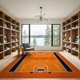 Orange Basketball Court Orange Area Rug