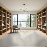 Fluid Wave Grey Abstract Area Rug