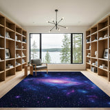 Multi-color and Patterns Cosmic Spiral Galaxy Area Rug