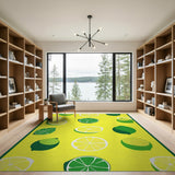 Sunny Lemon Lime Slice Area Rug