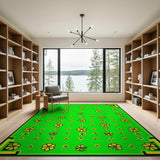 Emerald Green Lucky Clover Area Rug