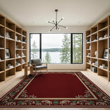 Ornate Red Ornate Red Persian Border Area Rug