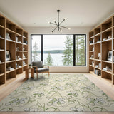 Whimsical Pear Blossom Pattern Area Rug
