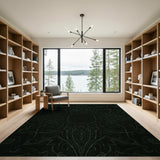 Intricate Green Mandala Area Rug