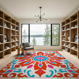 Vibrant Persian Medallion Multi-Color Area Rug