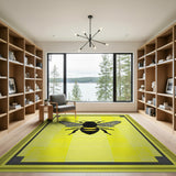 Sunny Yellow Bee Area Rug