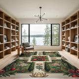 Persian Pomegranate Garden Lotus Area Rug