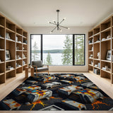 Industrial Rust Concrete Apocalypse Area Rug