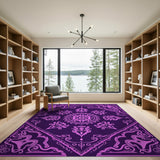 Elegant Purple Mandala Persian Area Rug