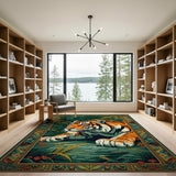 Majestic Jungle Tiger Tapestry Rug