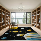 Kids Cartoon Kids Cartoon Space Planets Area Rug