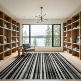 Stripe Black and White Bold Black White Vertical Stripe Rug