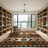 Heritage Tribal Orange Orange Heritage Tribal Geometric Area Rug
