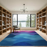 Cascading Wave Gradient Abstract Area Rug