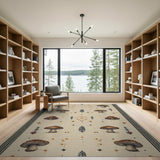 Mushroom Heritage Tribal Area Rug