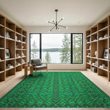 Geometric Modern Emerald Green Geometric Modern Area Rug