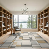Modern Beige Neutral Geometric Area Rug