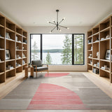 Modern Red and Grey Geometric Area Rug