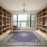 Elegant Purple Persian Medallion Rug