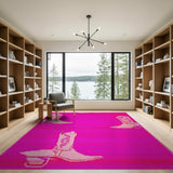 Hot Pink Cowboy Boots Area Rug