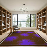 Purple Bloom Brown Area Rug