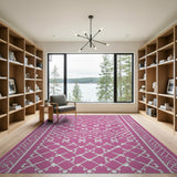 Pink Heritage Tribal Pink Heritage Tribal Geometric Area Rug