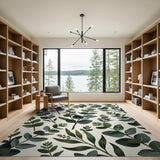 Eucalyptus Leaves Greenery Area Rug