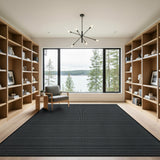 Black White Pixel Geometric Modern Area Rug