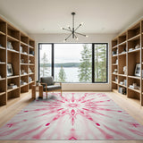 Radiant Pink Mandala Area Rug