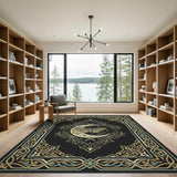 Mystic Moon Moth Ornate Area Rug