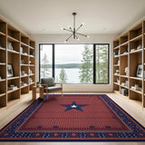 Lone Star Red Southwestern Area Rug