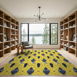 Sunny Yellow Heritage Tribal Mask Rug
