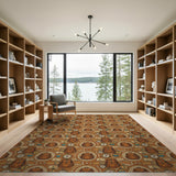 Backpack Compass Brown Area Rug