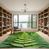 Lush Fern Green Area Rug
